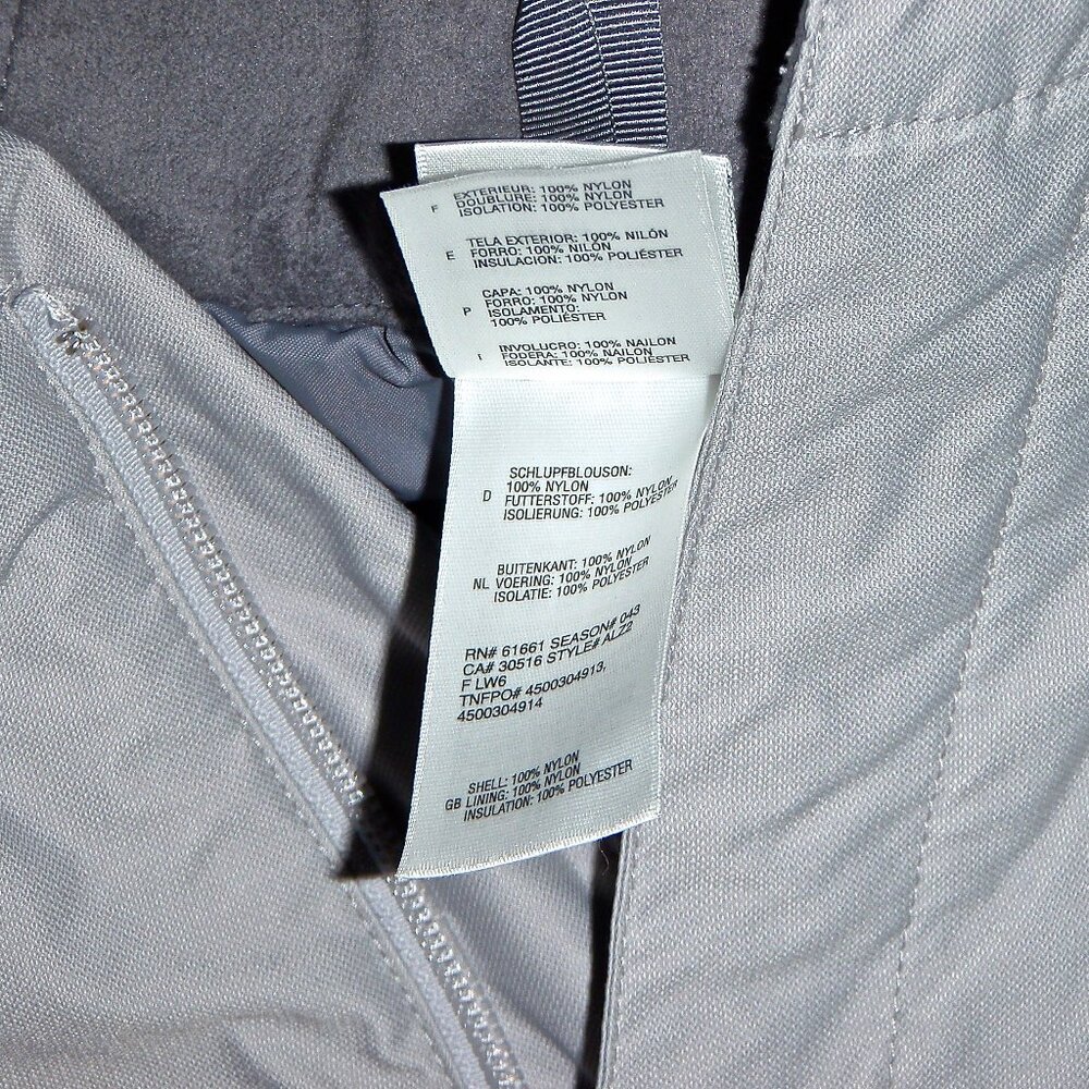 NORTH FACE WOMEN'S HYVENT GREY INSULATED SKI PANTS, DETACHABLE SUSPENDERS SIZE M - Picture 15 of 16